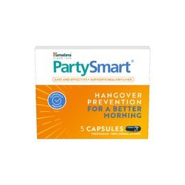 Himalaya PartySmart Herbal Capsule – Plant-Based Wellness Supplement, 5 Capsules
