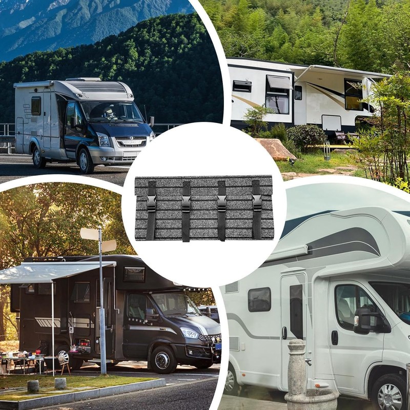 WADY RV Step Covers Non-Slip with Adjustable Buckle, Double-Layer Backing