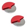 2PCS Pizza Wheel Cutter with Removable Blade and Plastic Handle