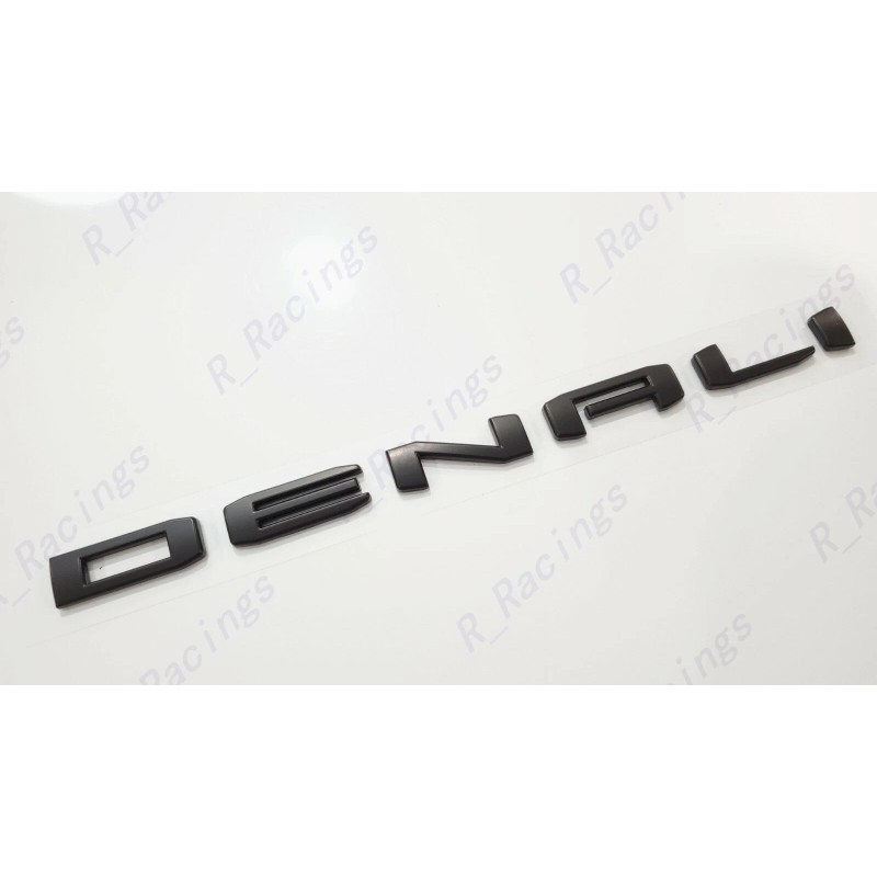 GMC 1pc Matte Black Rear DENALI Emblems Letters Fit 2021-2023