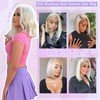 Msviki 5x5 Glueless Platinum Blonde Bob Human Hair Wig 180%