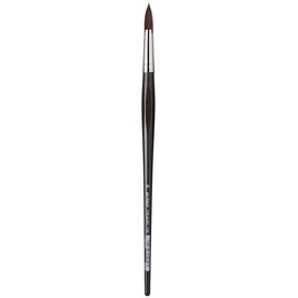 da Vinci Oil & Acrylic Series 7785 Top Acryl Paint Brush, Round Red/Brown Synthetic with Long Ergonomic Handle, Size 20