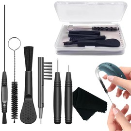 Hearing Aid Cleaning Set, Hearing Aid Cleaning Tools, Hearing Aid Accessories for Clean, Cleaning Set for Hearing Aids with Box, Cleaning Brush, Clean Needles, Brush Screwdriver, for Cleaning