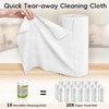 SOOWASH Microfiber Cleaning Cloths Roll, 75 Pack Tear Away Microfiber
