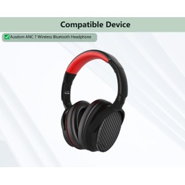 XRHTONG Prime Earpads Replacement Compatible with Ausdom ANC7 ANC 7 Wireless Bluetooth Headphone Ear Pads Cushion(Protein Leather/Memory Foam)