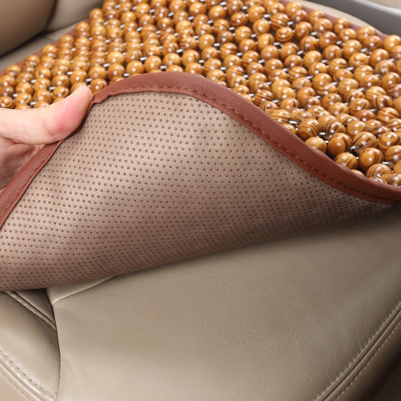KENNISI Wood Beaded office Seat Cushion, Bead Seat Cushion for