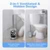 Toilet Bowl Brush Holder Set: Curved Design with Holder for