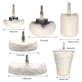 Unbranded 6PACK Buffing Wheel for Drill,Buffing Pad Polishing Wheel Kits, Polishing Tool