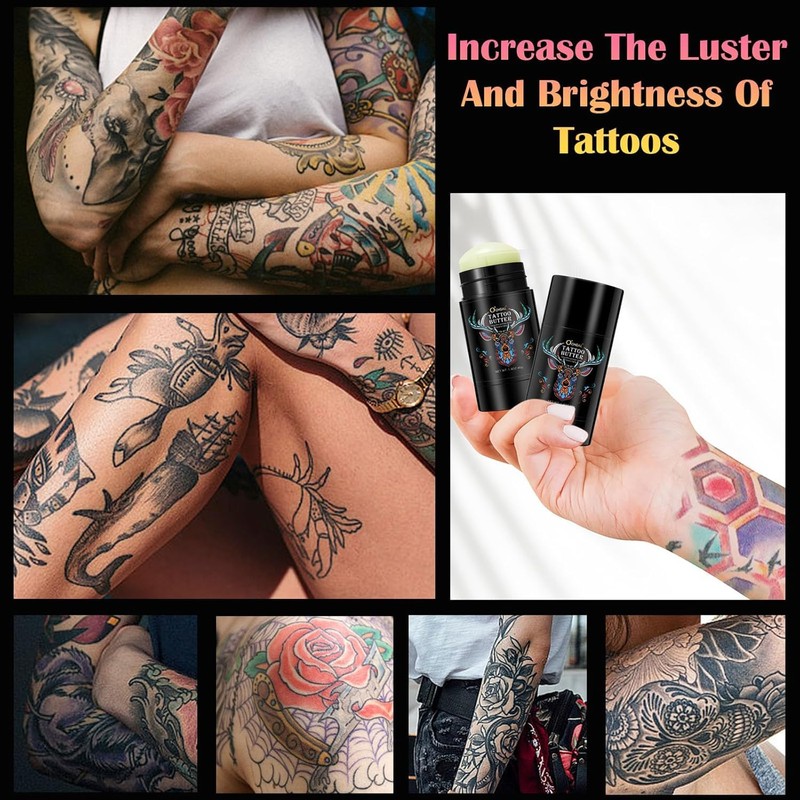 Tattoo Aftercare Butter Balm,Natural Organic Tattoo Cream Moisturizer for Old