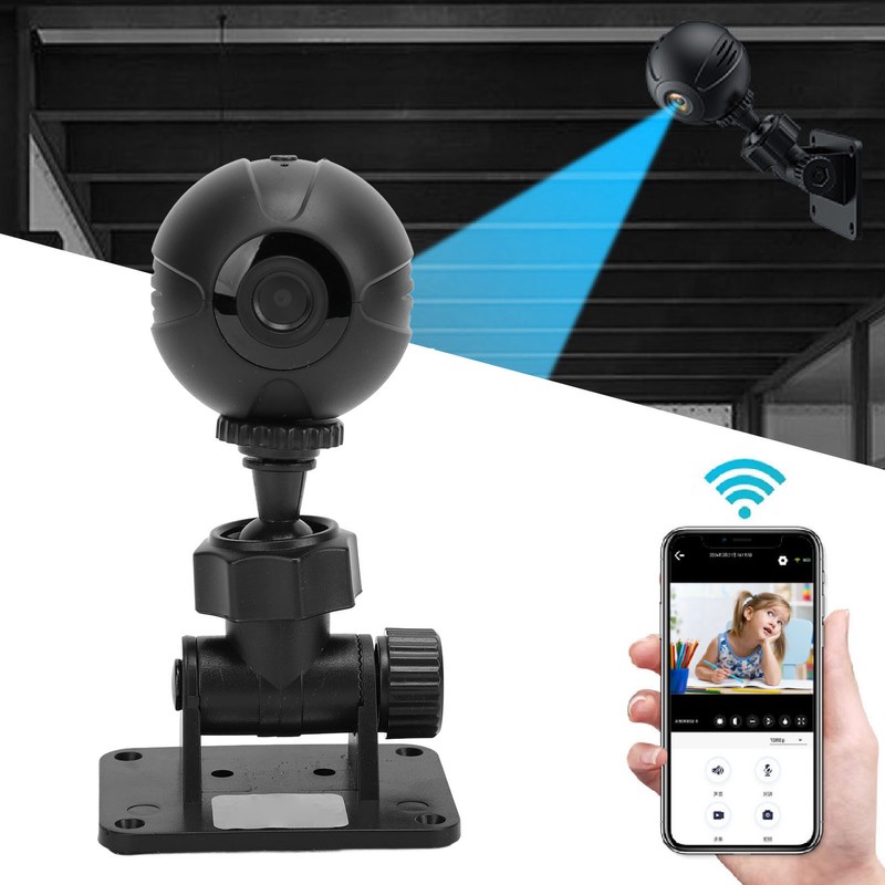 Small WiFi Camera 1080P HD Night Vision Motion Detection 360