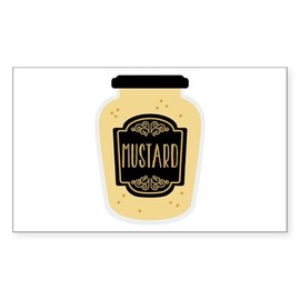 CafePress Mustard Jar Sticker Rectangle Bumper Sticker Car Decal