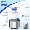 Cat Water Fountain – 2L/67oz Stainless Steel Automatic Pet Water