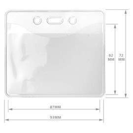 Karteo ID Card Holder with Metal Clip [Pack of 1] for 1 Card (86 x 54 mm) Horizontal as ID Holder Card Case for ID Cards in EC Format