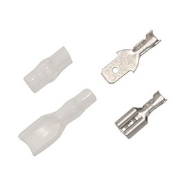 [Set of 10] Flat Terminal Set, Type 187 (0.5 - 1.25 sq) 0.19 inches (4.8 mm), Male/Female with Insulated Sleeve