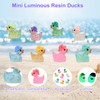 32 Pcs Mini Ducks, 8 Colours Glitter Resin Tiny Ducks