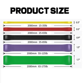 Pull up Bands Stretching Bands Assistance,Resistance Bands Exercise Bands Workout,Stretch Bands for Exercise(5PCS,5-125LB)