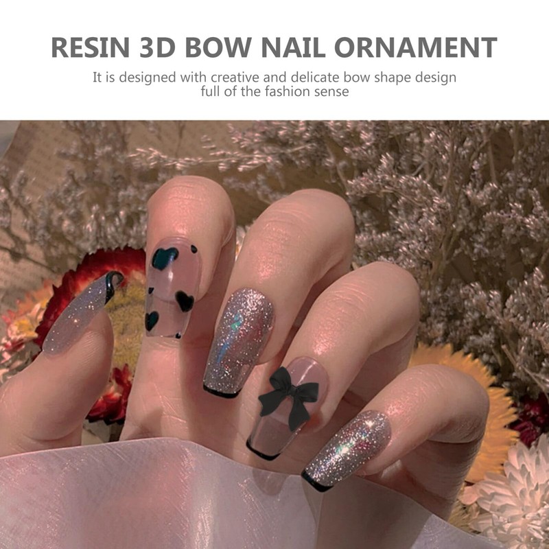 100pcs Bow Nail Art Charms Manicure Decors Delicate Bow Nail