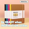 IDEALOne Hardcover Leather Journal Notebook Lined – A5 (5.7 x