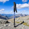 One-mount 4-stage adjustable hiking stick (110cm) (Blue)