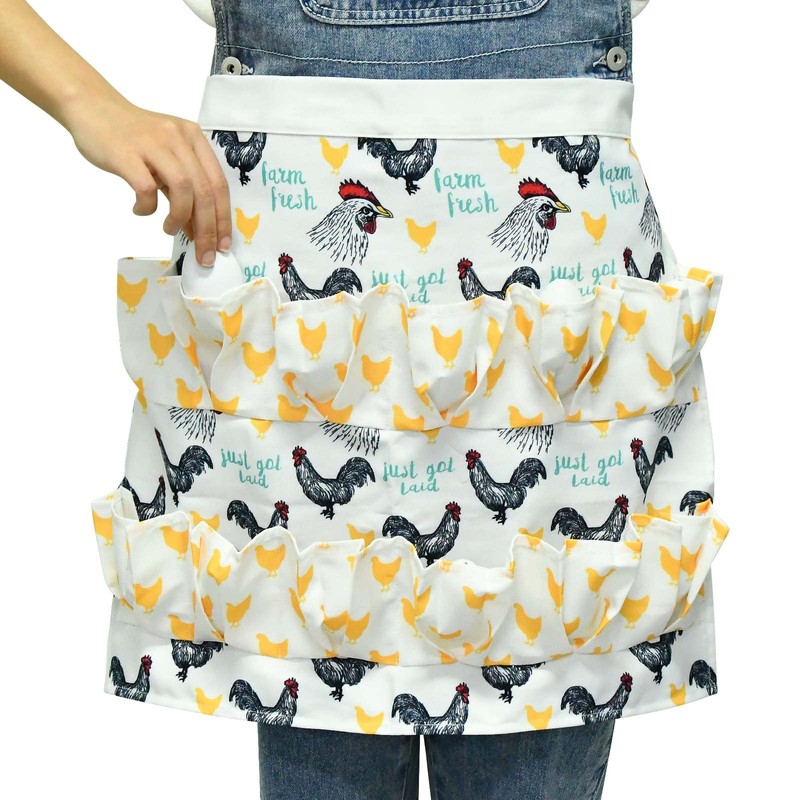 Dokeno Egg Apron Collecting with 12 Deep Pockets, Farm Egg