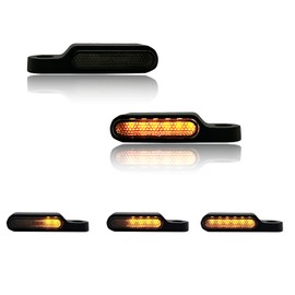 KSHOSIYOK LED Turn Signal, Motorcycle, Mini Handlebar, Flowing Sequential, Ultra-Small, Small, Micro E-Mark, Waterproof, M8, Universal