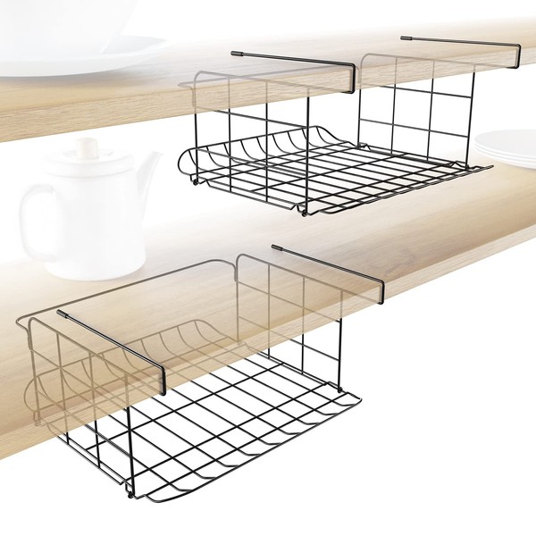 KD Essentials – 2× under-shelf storage baskets, set of two,