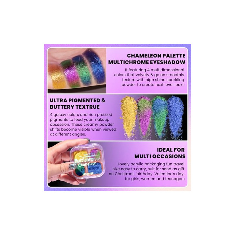 UCANBE- SOMBRA DE OJOS MULTICROMADA: paleta de maquillaje de ojos