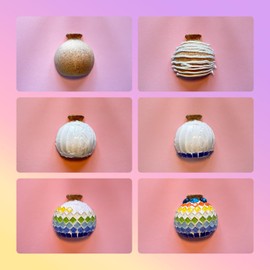 CIRIRE Easy&Fun Vase Mosaic Painting Kit, DIY Mosaic Arts and Craft Kits with Vase Real Flower Mosaic Accessories, Handmade Sticker Painting Gem Art Kit for Adults Room or Home Decor