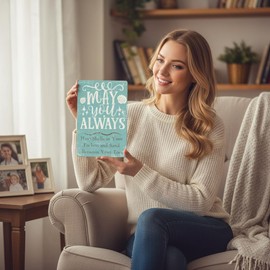 Beach-Themed Vintage Metal Sign – “May You Always Have Shells in Your Pockets and Sand Between Your Toes” – 12x8 Inch Retro Tin Wall Decor for Home, Porch, Bathroom, Bar