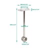 2 Pack Ceiling Mount Bracket, Stainless Steel Wardrobe Pipe Bracket