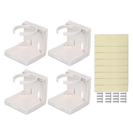 LiebeWH Portavasos Plegable Ajustable Soporte Retráctil para Bebidas Montaje en Pared Organizador para Coche RV Barco Hogar