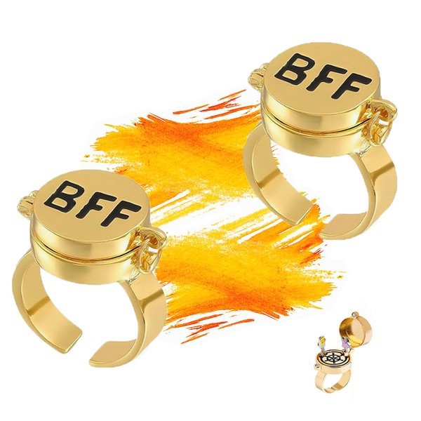 cailiya Pack of 2 Best Friends Forever Rings, Rings Symbol