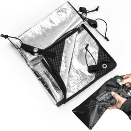 HIKEMAN Aluminium Sleeping Mat, Foam Mats, Heat Insulating, Aluminium Foil, Foldable Tent Mat, Floor Mat, Thermal Mat, Aluminium Foil Mat for Camping, Yoga, Sports (125 x 200 cm)