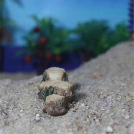 Burlywood Miniature Resin Stump Micro Landscape Fairy Garden Ornament Mini Doll House Outdoor Landscape Decor Outdoor Statues