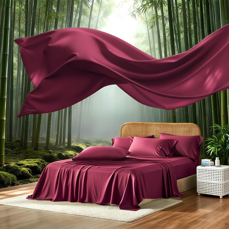 EcoBedsoNight 100% Viscose Derived from Bamboo Sheets Queen Size, Soft