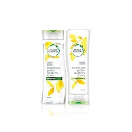 Herbal Essences Daily Detox Shine Shampoo and Conditioner with Golden Raspberry and Mint. Bundle with Exclusive Beauty Tips.