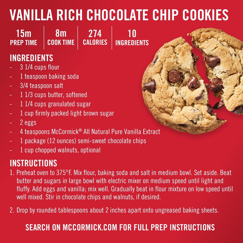 McCormick Vanilla Extract, Pure, No Corn Syrup, Gluten Free, Rich,