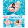 Baby Swimming Float with Shade, UPF50+ Sun Canopy, Detachable Anti
