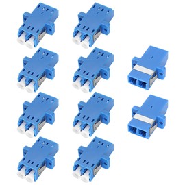 XMSJSIY LC-LC Fibre Optic Connector Coupler LC Female to LC Female Adapter Duplex LC/UPC Coupler Fibre Optic Connector Extend for Network Internet - 10 Pieces