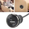 Desktop Power Grommet, Round Recessed Power Outlet with 2 USB