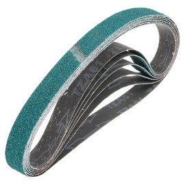 HARFINGTON - Correas de lija de 2 x 48 pulgadas, 6 unidades de lijadora de banda abrasiva de circonita de grano 36 para carpintería, pulido de metal, afilador de cuchillos