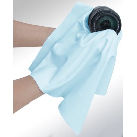 Cystal Clear Oversized Microfiber Cleaning Cloth 20" X 20" for TV Screens Lens Phone (Pink) - Light Blue