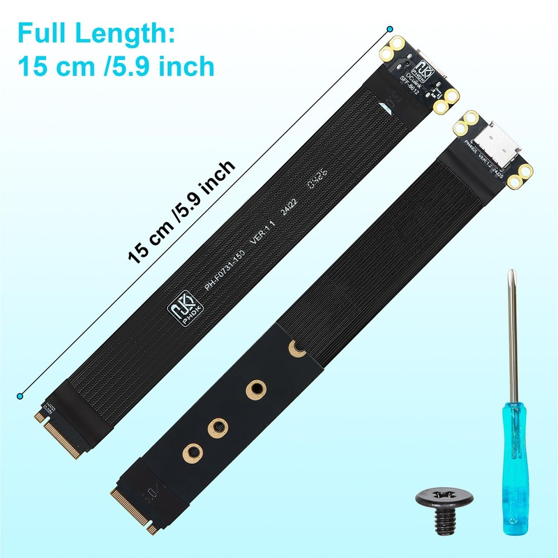 VORZOKISPL M.2 NVMe to OCuLink Adapter, PCIe 4.0 64Gbps SFF-8612/8611