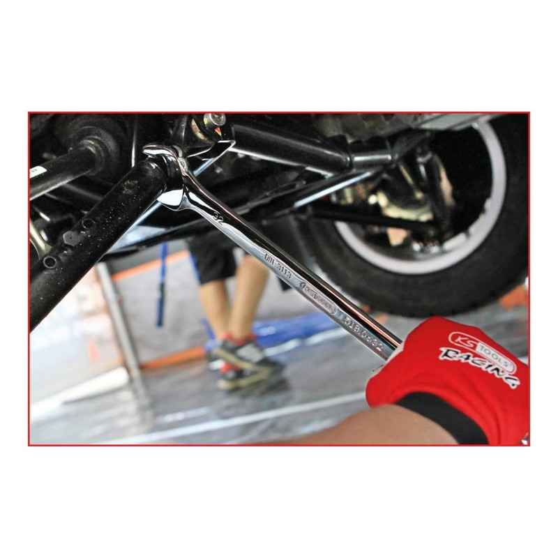 KS Tools 518.0607 CHROME+ Combination Spanner, 7mm