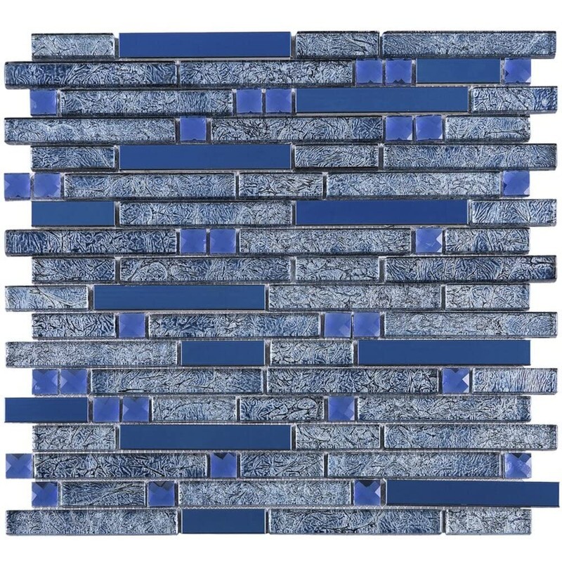 Blue Stainless Steel + Blue (Diamond Shape) Glass + Blue