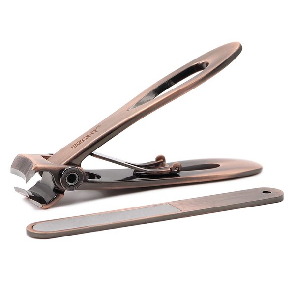 SZQHT Ultra Wide Jaw Opening Toenail Clippers Nail Clippers for Thick Nails Cutter for Ingrown Manicure Set,Pedicure Kit,Men & Women (Bronze)