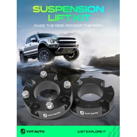 YHTAUTO 2.5 Inch Front Leveling Lift Kit Fits 2007-2023 Toyota Tundra | RWD/4WD | Aluminum Strut Spacers Raise the Front By 2.5 Inch | 2PCS Suspension Leveling Kit w/Hardware