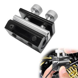 Yourkar Cable Luber Tool, Motorcycle Cable Luber Tool for Brake Cable Lubrication, Cable Lubricator for Motorcycles Bicycle Scooter Bike ATV, Universal Motorcycle Accessories (Black+Silver)