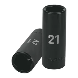 Truper D-7321-ML, Dado largo de impacto 6 puntas mm, 21 mm, cuadro 1/2"