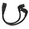 IEC320 C20 to Dual C13 Cord 1 in 2 Out